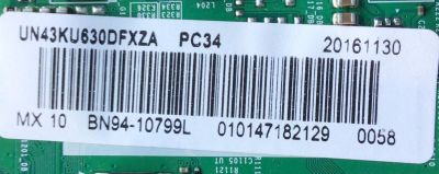 KIT DE TARJETAS PARA TV SAMSUNG / MAIN BN94-10799L / BN41-02528A / BN97-10648J / FUENTE BN4400806A / L40S6_FDY / BN44-00806A / PANEL CY-GK043HGAV1H / DISPLAY BN96-39298A / T430QVN02.4 / MODELO UN43KU630DFXZA AB03 - Imagen 4
